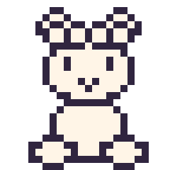 Pixel art Mouton assis, grille 24 × 24