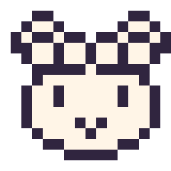 Pixel art Mouton : portrait facile, grille 16 × 16