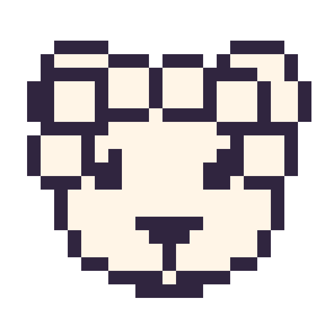 Modèle de pixel art Mouton sur une grille de 24 par 24 cases