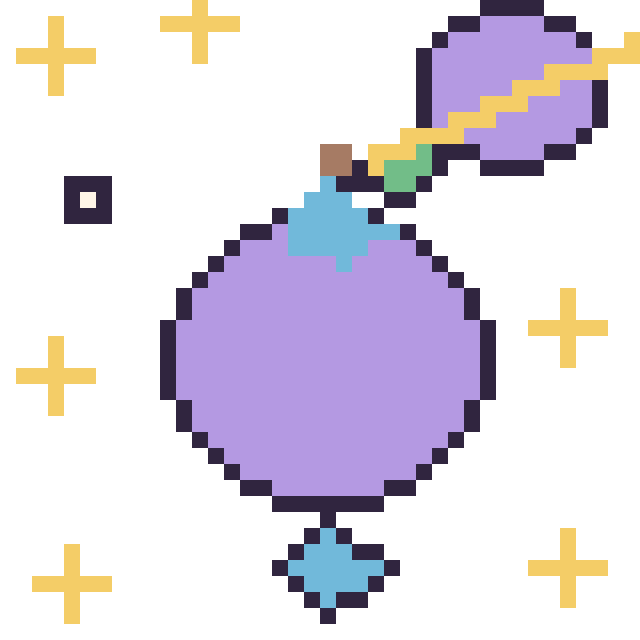 Modèle de pixel art Myrtille dans l’espace sur une grille de 40 par 40 cases