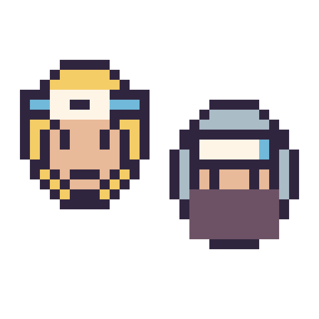 Modèle de pixel art Naruto mini et Kakashi mini sur une grille de 32 par 32 cases
