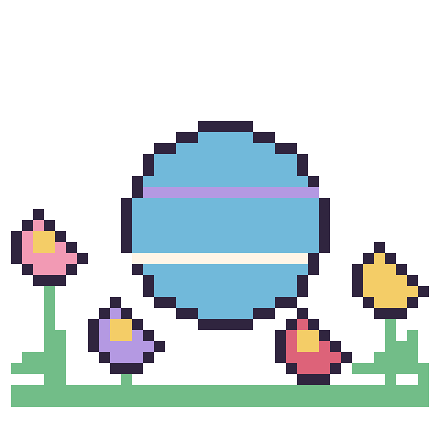 Modèle de pixel art Neptune dans le jardin sur une grille de 40 par 40 cases