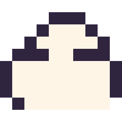 Pixel art Nuage simple 10 × 10, grille 10 × 10