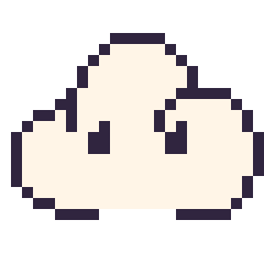 Pixel art Nuage, grille 24 × 24