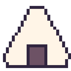 Pixel art Onigiri, grille 24 × 24