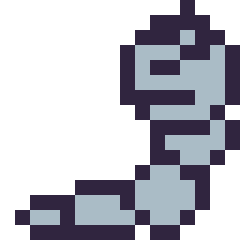 Pixel art Onix mini 16 × 16, grille 16 × 16