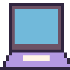 Pixel art Ordinateur, grille 24 × 24