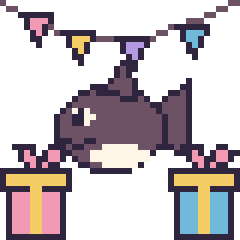 Pixel art Orque pour un anniversaire, grille 40 × 40