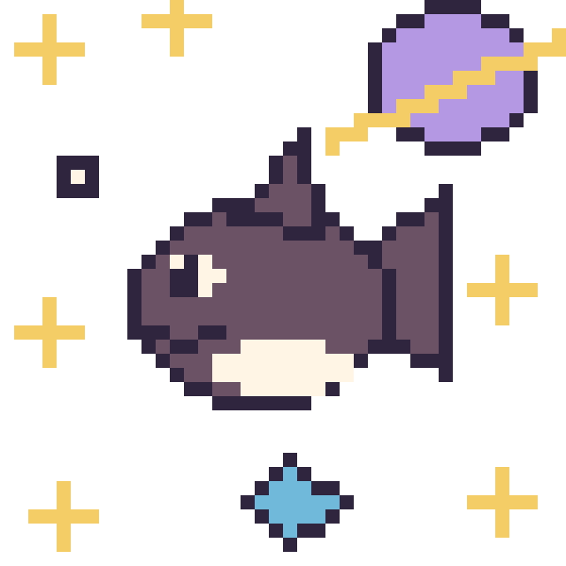 Modèle de pixel art Orque dans l’espace sur une grille de 40 par 40 cases