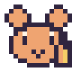 Pixel art Ouisticram mini 16 × 16, grille 16 × 16