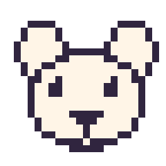 Pixel art Ours polaire, grille 24 × 24