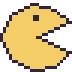 Pixel art Pac-Man, grille 24 × 24