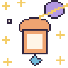 Pixel art Pain dans l’espace, grille 40 × 40