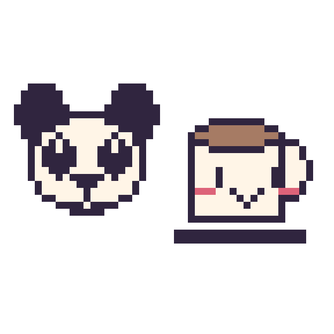 Modèle de pixel art Panda et Tasse de thé kawaii sur une grille de 48 par 48 cases