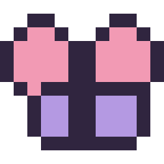 Pixel art Papillon simple 12 × 12, grille 12 × 12