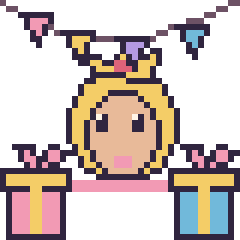 Pixel art Princesse Peach pour un anniversaire, grille 40 × 40