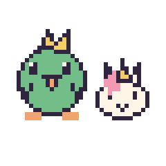 Pixel art Perroquet et Licorne en portrait, grille 40 × 40