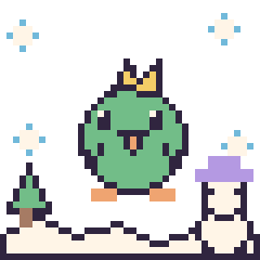 Pixel art Perroquet en hiver, grille 40 × 40