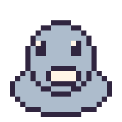 Pixel art Phoque, grille 24 × 24
