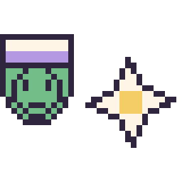 Pixel art Piccolo mini et Etoile nether Minecraft 16 × 16, grille 32 × 32