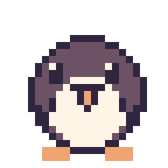 Pixel art Pingouin, grille 24 × 24