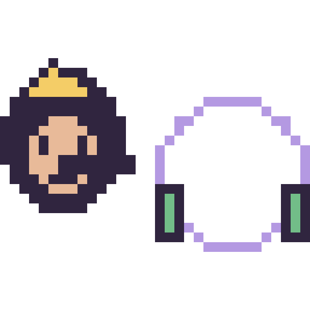 Modèle de pixel art Pinocchio mini et Buzz l’Éclair mini sur une grille de 32 par 32 cases