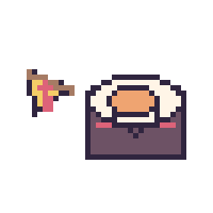 Pixel art Pizza simple 10 × 10 et Sushi kawaii, grille 40 × 40