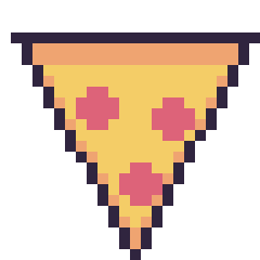 Pixel art Pizza, grille 24 × 24