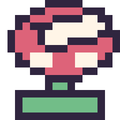 Pixel art Plante Piranha mini 16 × 16, grille 16 × 16