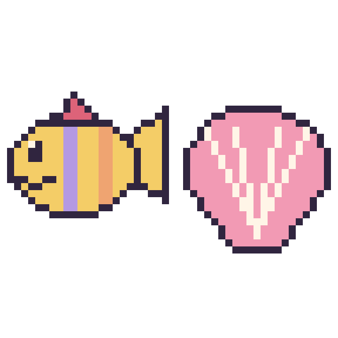 Modèle de pixel art Poisson tropical et Coquillage sur une grille de 48 par 48 cases