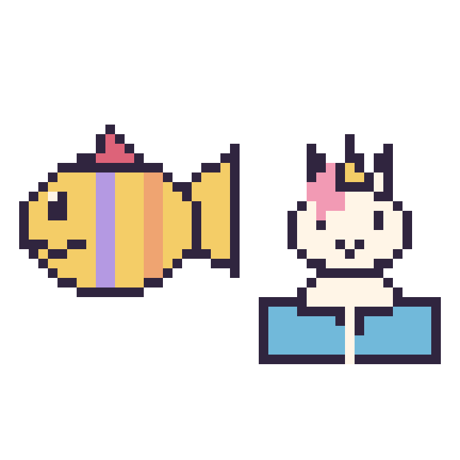 Modèle de pixel art Poisson tropical et Licorne avec un livre sur une grille de 48 par 48 cases