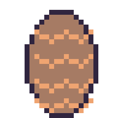 Pixel art Pomme de pin, grille 24 × 24