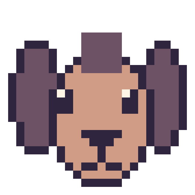 Modèle de pixel art Poney sur une grille de 24 par 24 cases