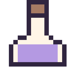 Pixel art Potion simple 16 × 16, grille 16 × 16