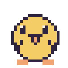 Pixel art Poussin, grille 24 × 24