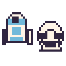Pixel art R2-D2 mini et Stormtrooper mini, grille 32 × 32