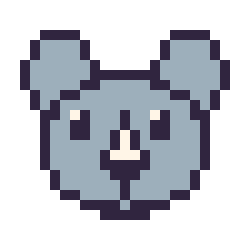 Pixel art Rhinocéros, grille 24 × 24