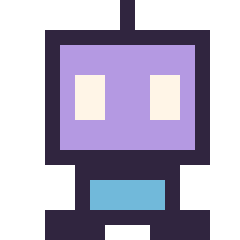 Pixel art Robot simple 16 × 16, grille 16 × 16