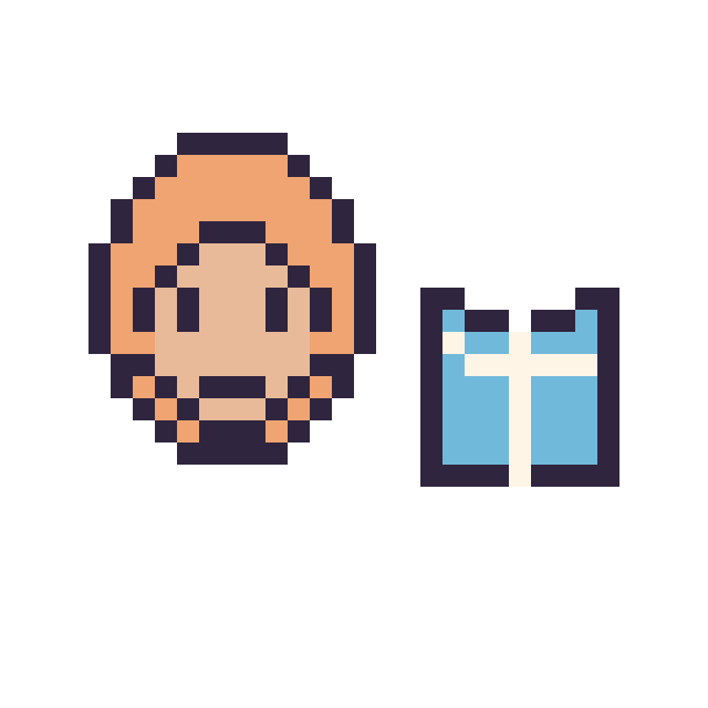 Modèle de pixel art Ron Weasley mini et Livre simple 10 × 10 sur une grille de 32 par 32 cases