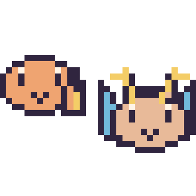 Modèle de pixel art Salamèche mini et Dracolosse mini sur une grille de 32 par 32 cases