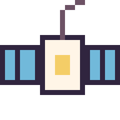 Pixel art Satellite, grille 24 × 24