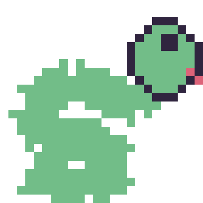Modèle de pixel art Serpent sur une grille de 24 par 24 cases