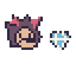 Pixel art Shadow mini et Diamant simple 10 × 10, grille 32 × 32