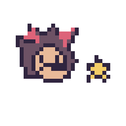 Pixel art Shadow mini et Étoile mini, grille 32 × 32
