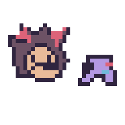 Pixel art Shadow mini et Manette simple 10 × 10, grille 32 × 32
