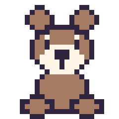 Pixel art Singe assis, grille 24 × 24