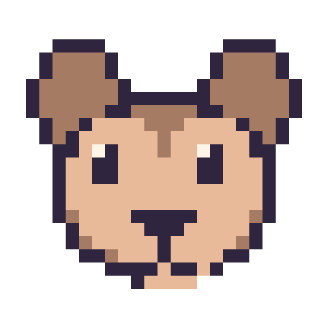 Modèle de pixel art Singe sur une grille de 24 par 24 cases