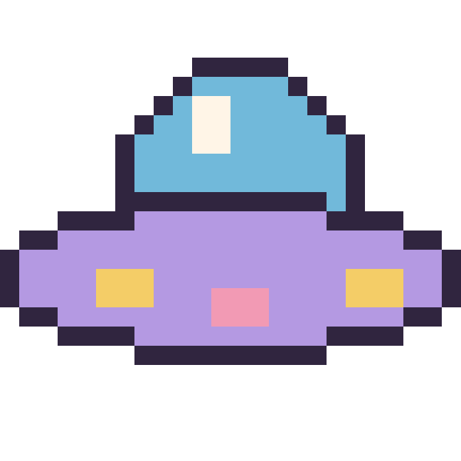 Modèle de pixel art Soucoupe volante sur une grille de 24 par 24 cases
