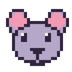 Pixel art Souris, grille 24 × 24