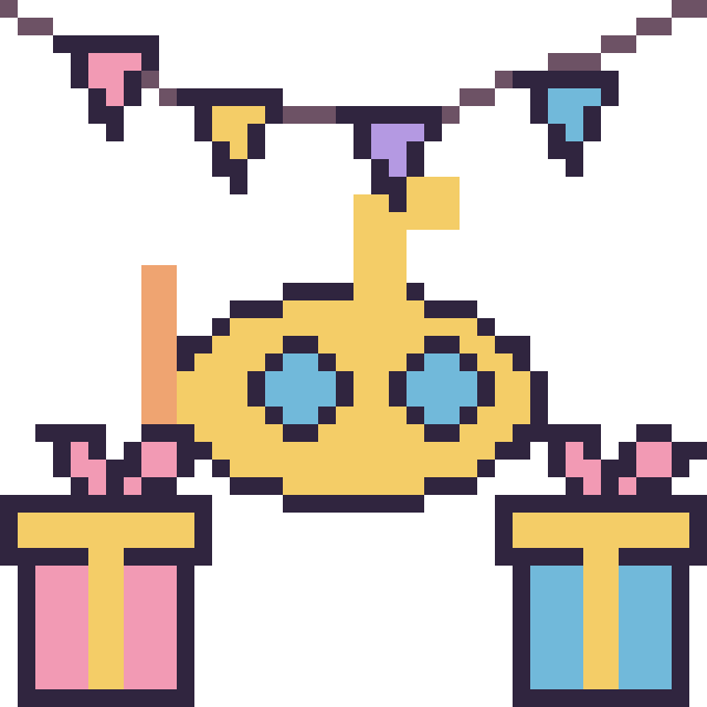 Modèle de pixel art Sous-marin pour un anniversaire sur une grille de 40 par 40 cases